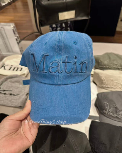 韓國 🇰🇷 Matin Kim Matin BIG LOGO Washed Ball Cap 棒球帽