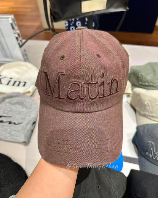 韓國 🇰🇷 Matin Kim Matin BIG LOGO Washed Ball Cap 棒球帽
