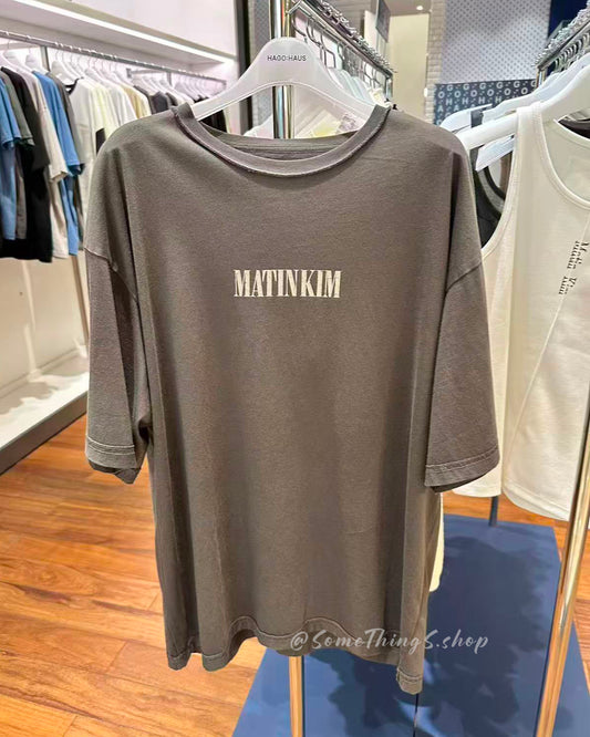 韓國 🇰🇷 Matin Kim Vintage Lettering Graffiti Top  Unisex (100% 純棉) 復古 寬鬆Tee