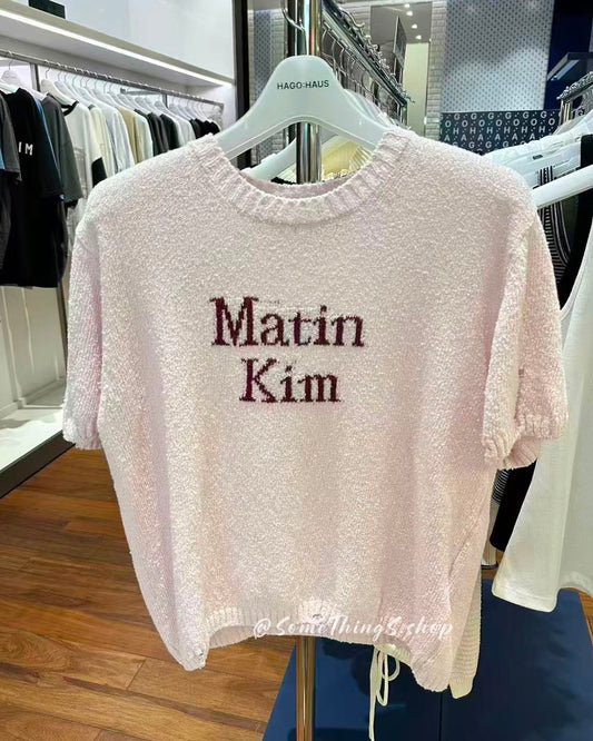 韓國 🇰🇷 Matin Kim W Half sleeve LOGO pullover 針織短袖上衣