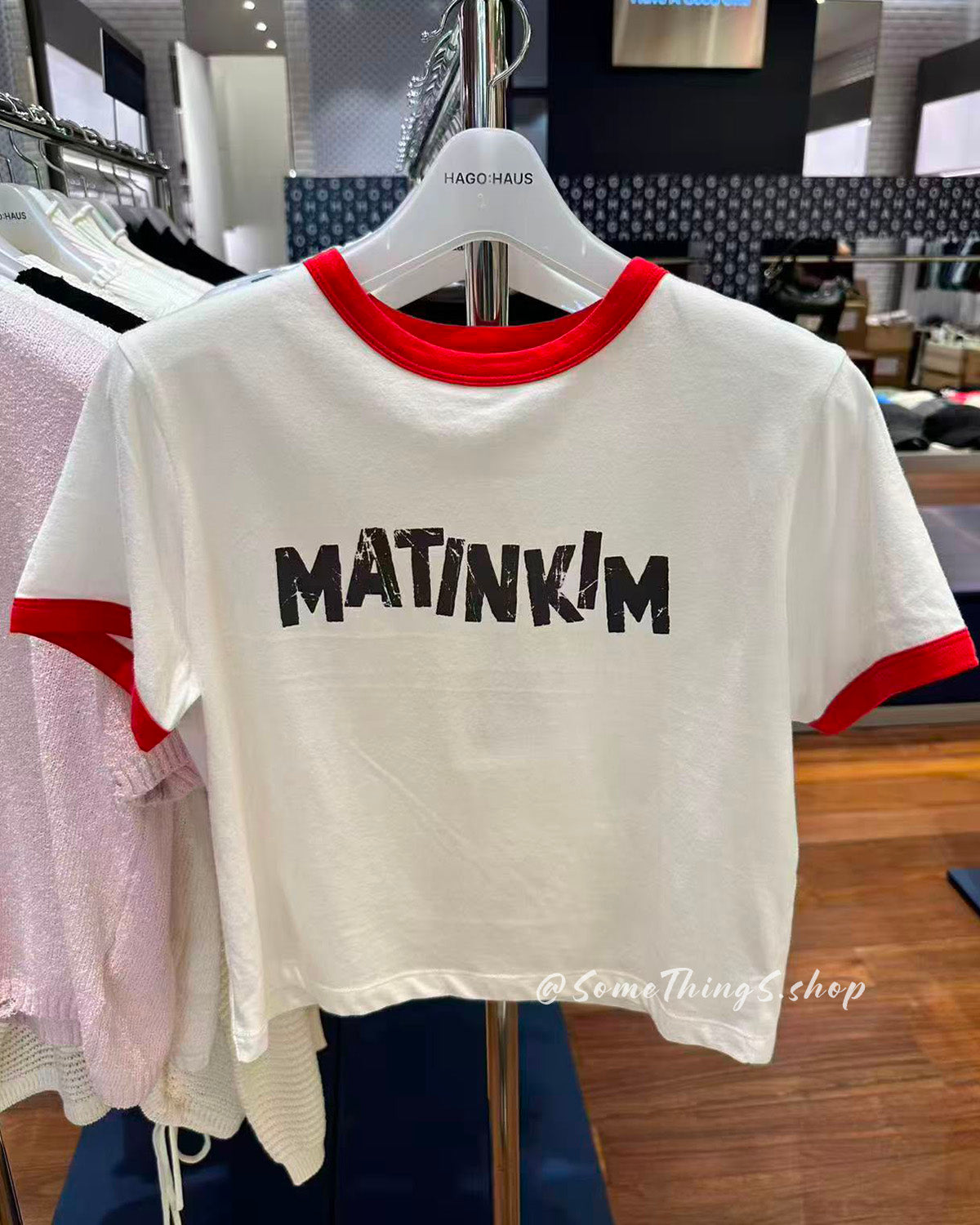 韓國 🇰🇷 Matin Kim W Logo Ringer 女裝 短版 Crop Top