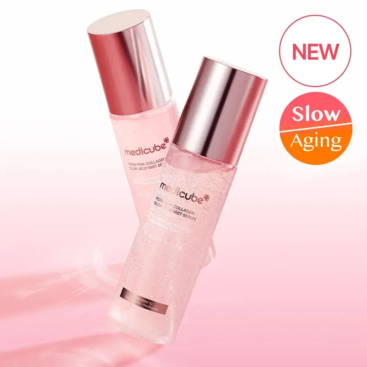 ⚡️韓國🇰🇷 快閃特價 ★ Medicube PDRN 膠原蛋白胜肽粉紅果凍噴霧精華100ml x 2支 套裝（加送一個熊仔噴霧樽）