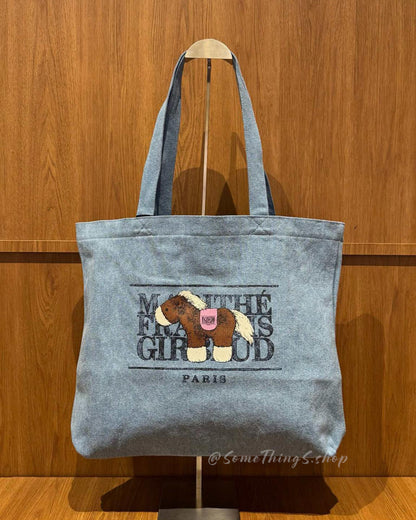 韓國🇰🇷 Marithe Francois Girbaud MFG Pony Classic logo graphic shoulder eco bag｜2026 馬年限定