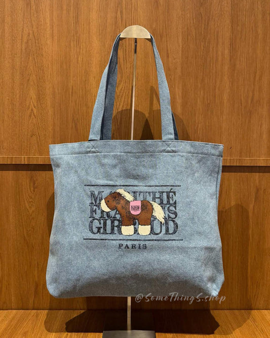 韓國🇰🇷 Marithe Francois Girbaud MFG Pony Classic logo graphic shoulder eco bag｜2026 馬年限定