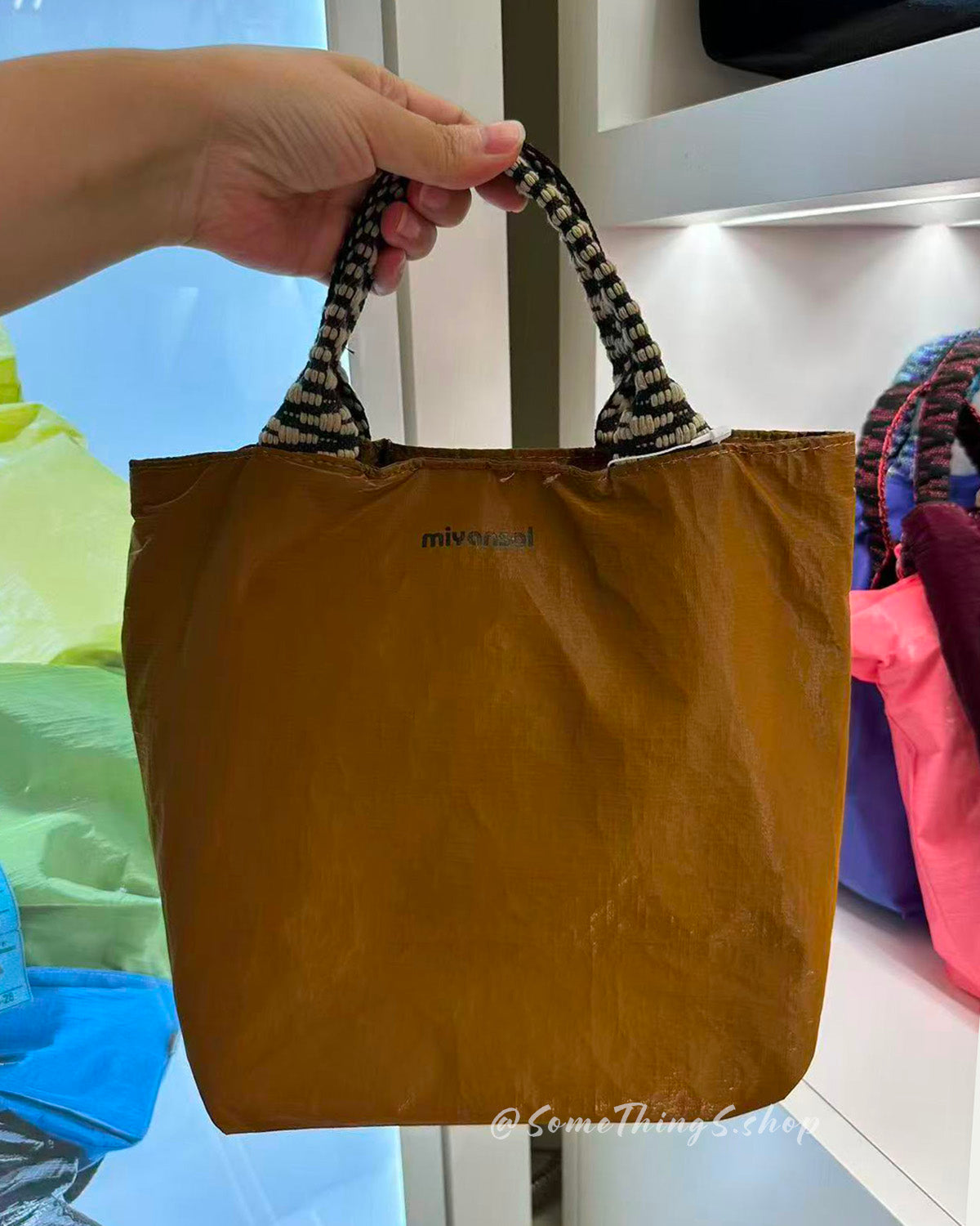 韓國 🇰🇷 Miyansol Wrinkled 輕量皺皺 Mini Tote Bag（附可調式肩帶）｜手提・側孭・斜孭