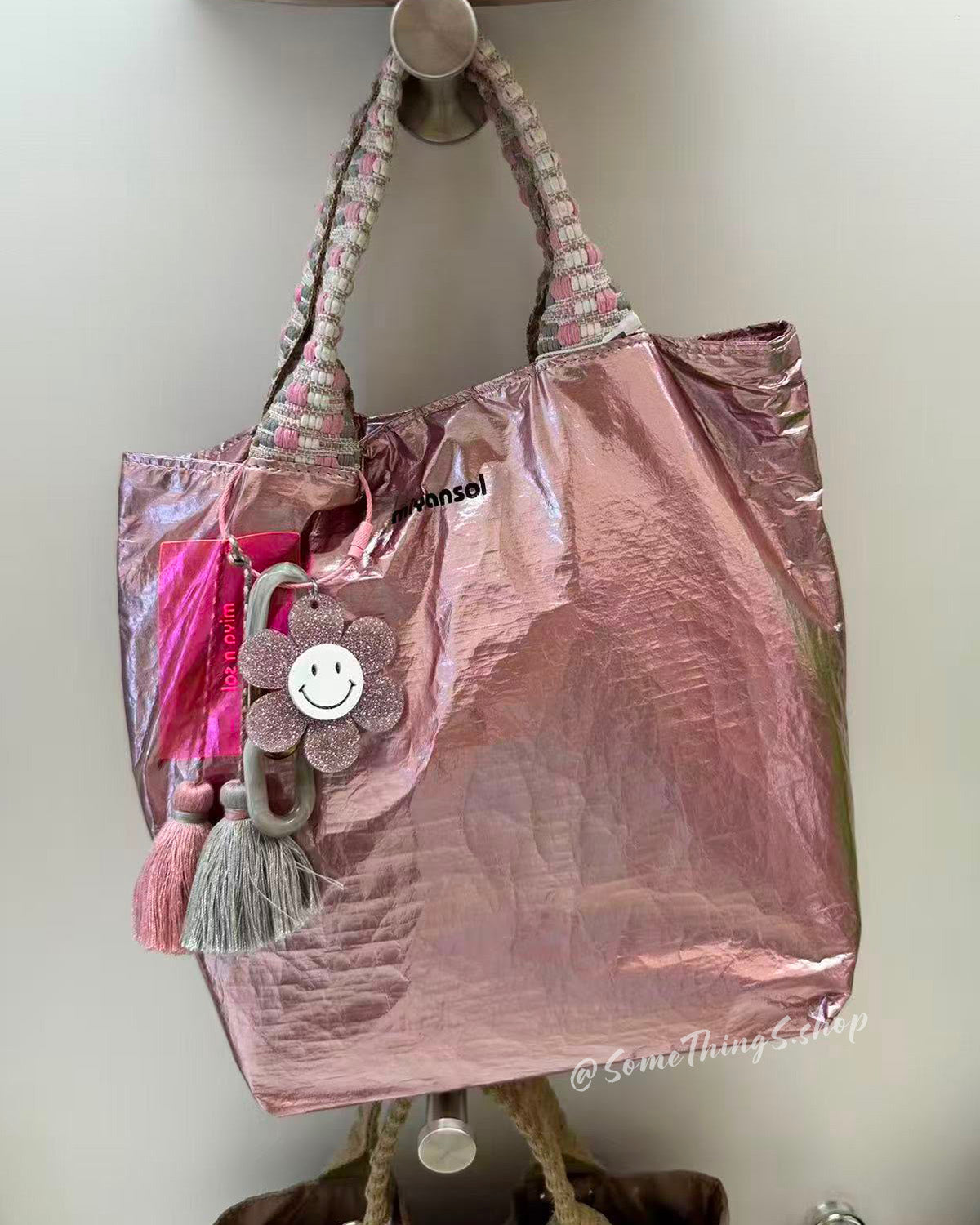 韓國 🇰🇷 Miyansol Wrinkled 輕量皺皺 Mini Tote Bag（附可調式肩帶）｜手提・側孭・斜孭