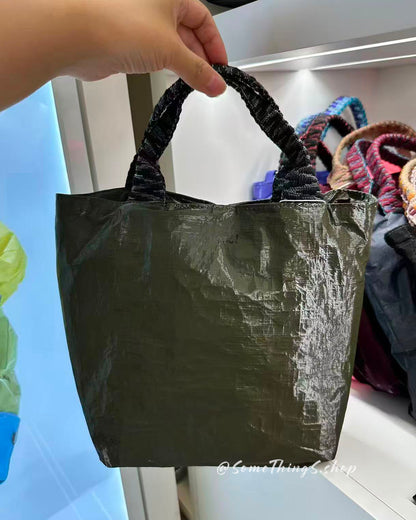 韓國 🇰🇷 Miyansol Wrinkled 輕量皺皺 Mini Tote Bag（附可調式肩帶）｜手提・側孭・斜孭