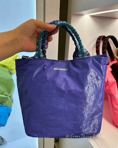 韓國 🇰🇷 Miyansol Wrinkled 輕量皺皺 Mini Tote Bag（附可調式肩帶）｜手提・側孭・斜孭