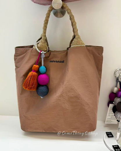 韓國 🇰🇷 Miyansol Wrinkled 輕量皺皺 Mini Tote Bag（附可調式肩帶）｜手提・側孭・斜孭