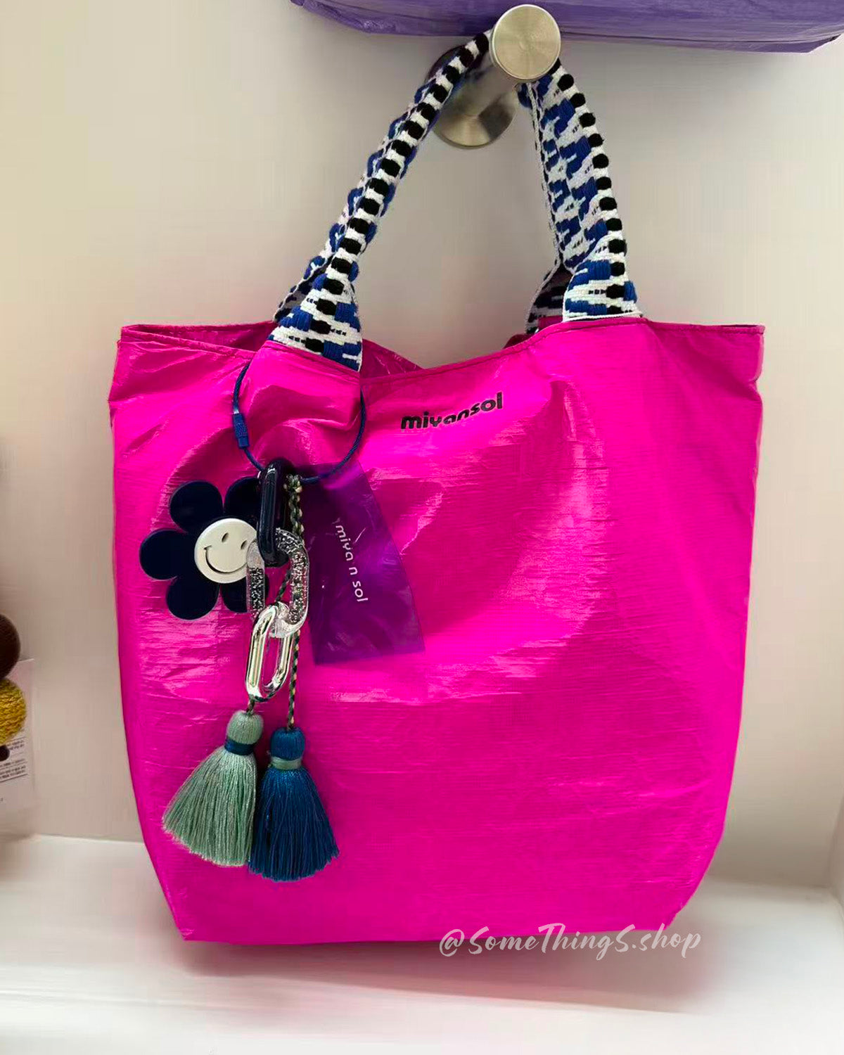 韓國 🇰🇷 Miyansol Wrinkled 輕量皺皺 Mini Tote Bag（附可調式肩帶）｜手提・側孭・斜孭