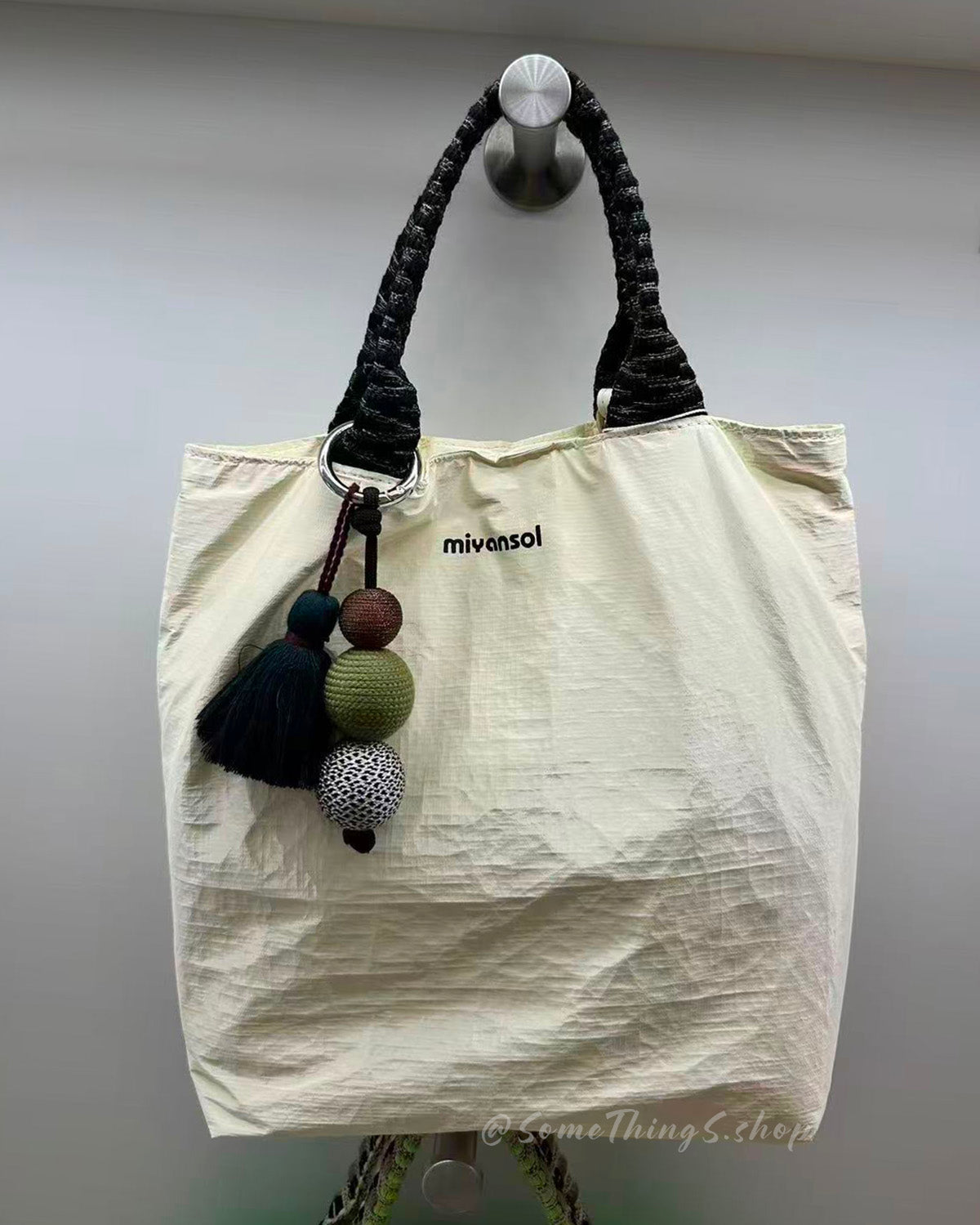 韓國 🇰🇷 Miyansol Wrinkled 輕量皺皺 Mini Tote Bag（附可調式肩帶）｜手提・側孭・斜孭