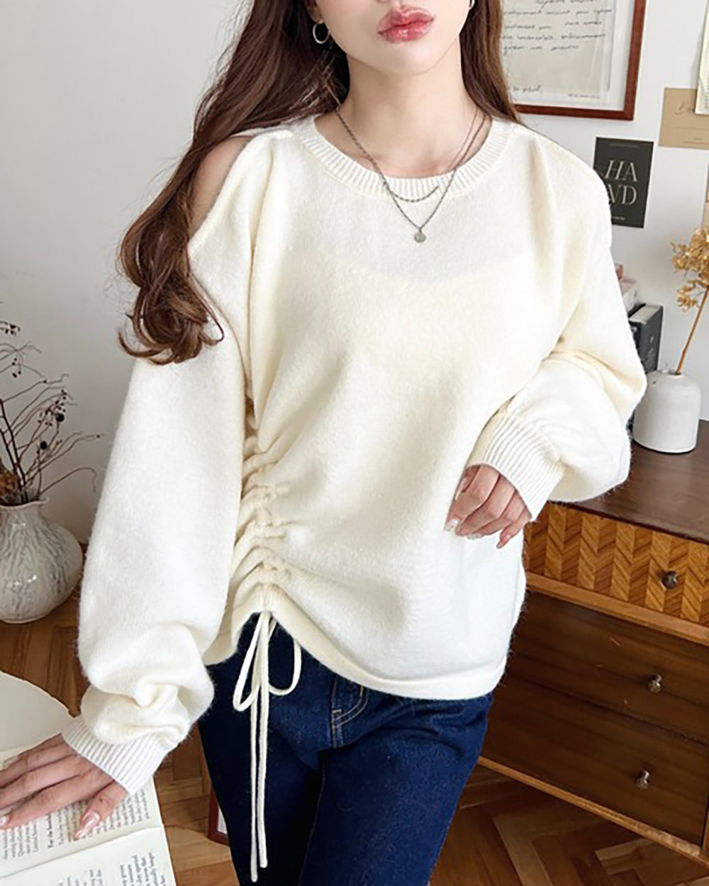 🇯🇵 日本入荷｜moment+ slit 露肩 針織上衣