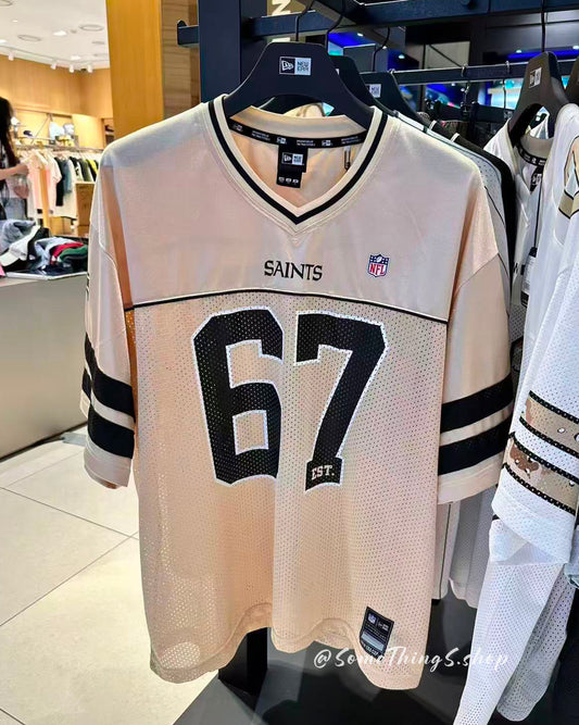 韓國 🇰🇷 New Era × 1967 New Orleans Saints NFL Mesh Jersey  美式足球 香檳金色 網眼球衣｜2026SS 新款