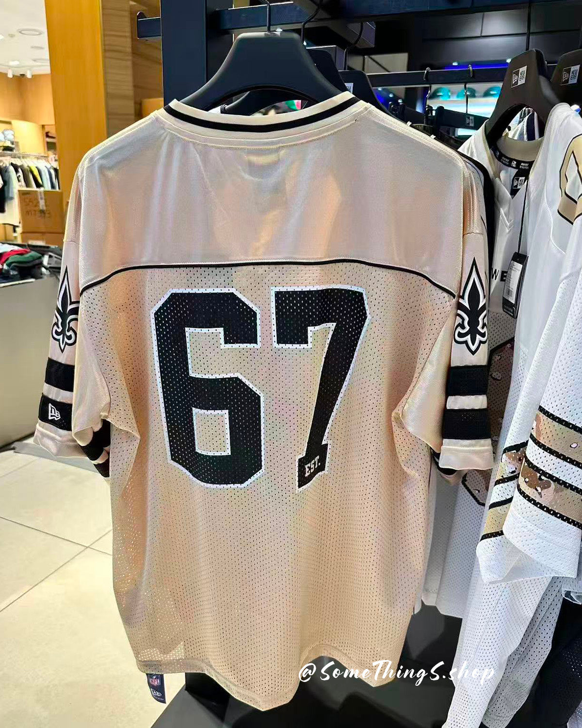 韓國 🇰🇷 New Era × 1967 New Orleans Saints NFL Mesh Jersey  美式足球 香檳金色 網眼球衣