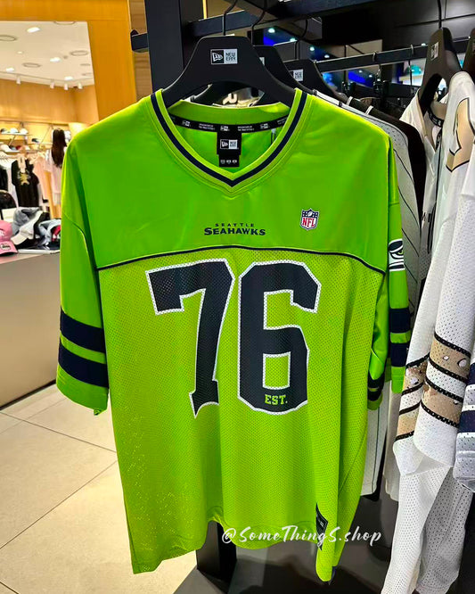 韓國 🇰🇷 New Era × 1976 Seattle Seahawks NFL Mesh Jersey 美式足球 網眼球衣｜2026SS 新款