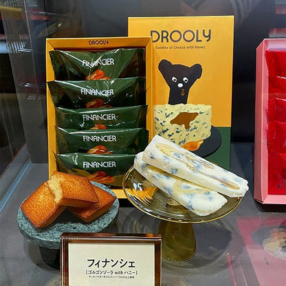 日本 Drooly 招牌 Gorgonzola Financier 法式蜂蜜藍芝士金磚蛋糕 5入／10入／14入