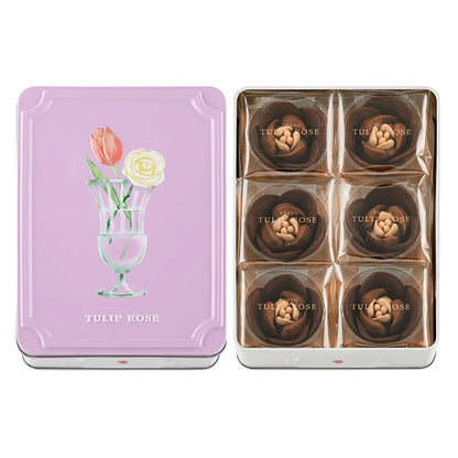 日本★東京超人氣新手信 ★Tokyo Tulip Rose Chocolatier 東京鬱金香玫瑰曲奇 經典朱古力 6個入【限量 • 期 間 限 定】