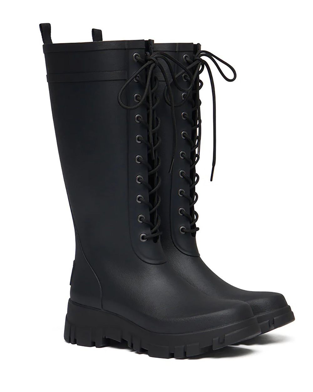 韓國 🇰🇷 Rockfish Weatherwear Platform Lace-Up Rain Boots LONG 經典厚底 交叉綁帶 長筒雨靴｜3 colors