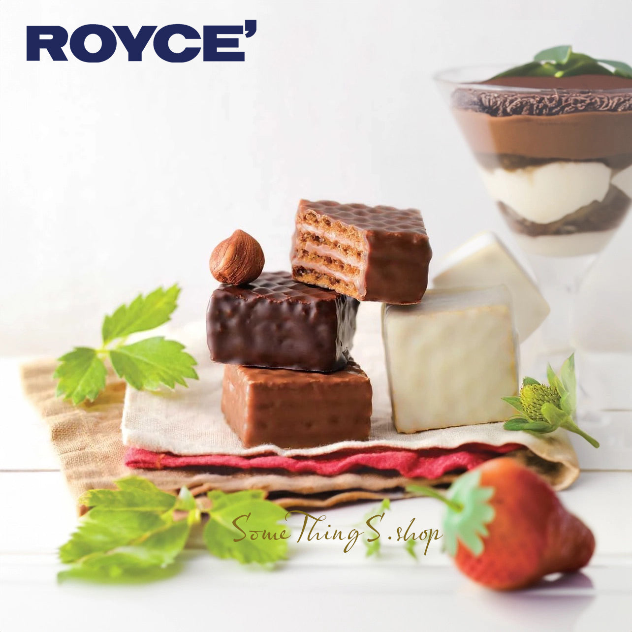 日本 ROYCE 朱古力威化餅 業務裝｜榛子、士多啤梨、Tiramisu 3款口味｜ 超值大包裝 共48粒 獨立包裝｜北海道 新千歳空港 • 當店限定