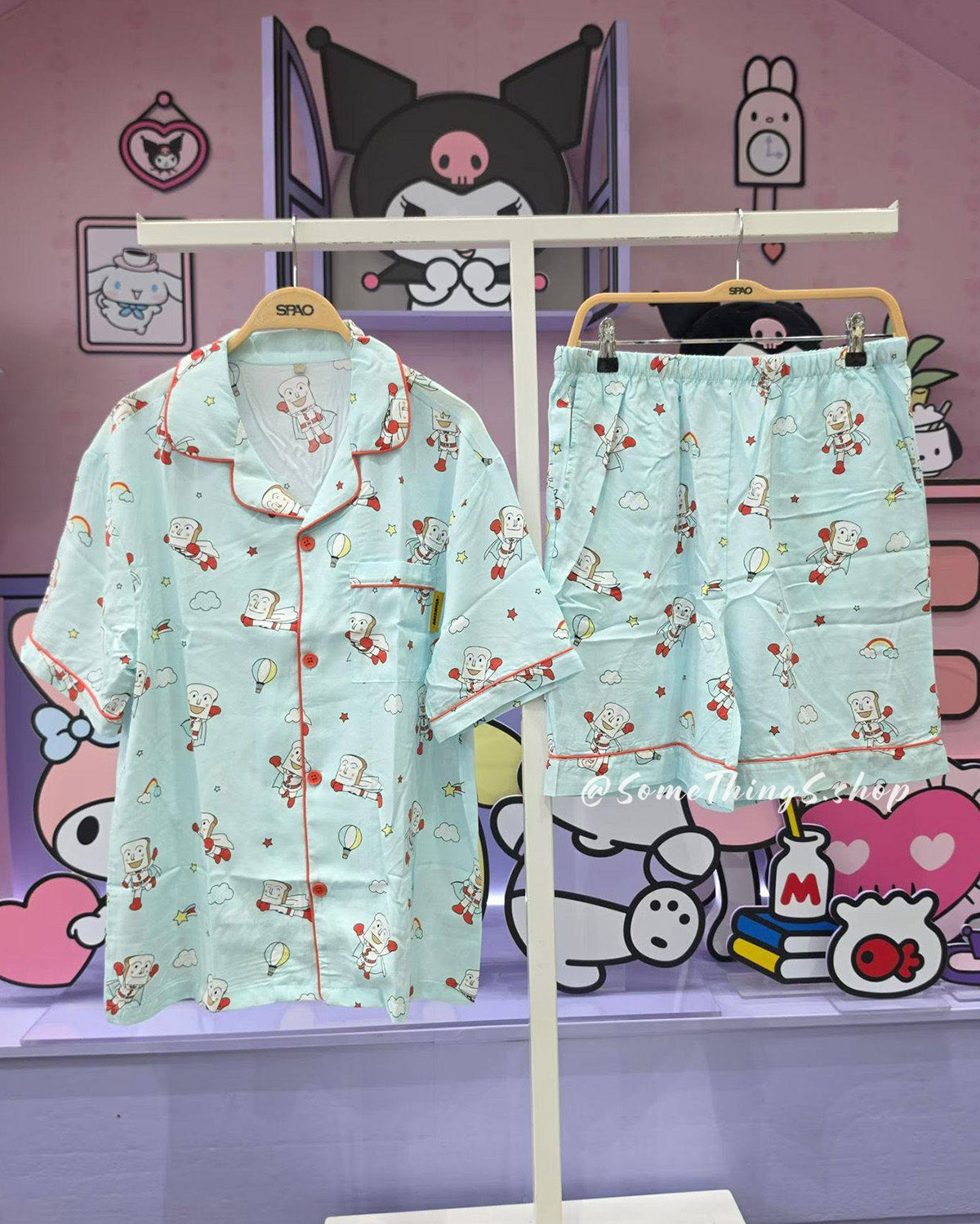 韓國 🇰🇷 SPAO x 麵包超人 unisex 成人 短袖睡衣套裝｜4 colors