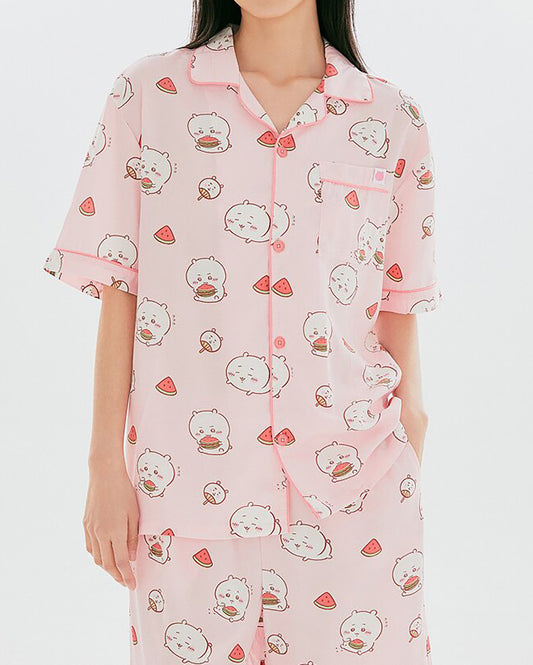 韓國 🇰🇷 SPAO x Chiikawa 夏日 西瓜系列 unisex 成人 短袖睡衣套裝