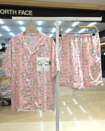 韓國 🇰🇷 SPAO x Ganadi unisex 成人 短袖睡衣套裝｜5 colors
