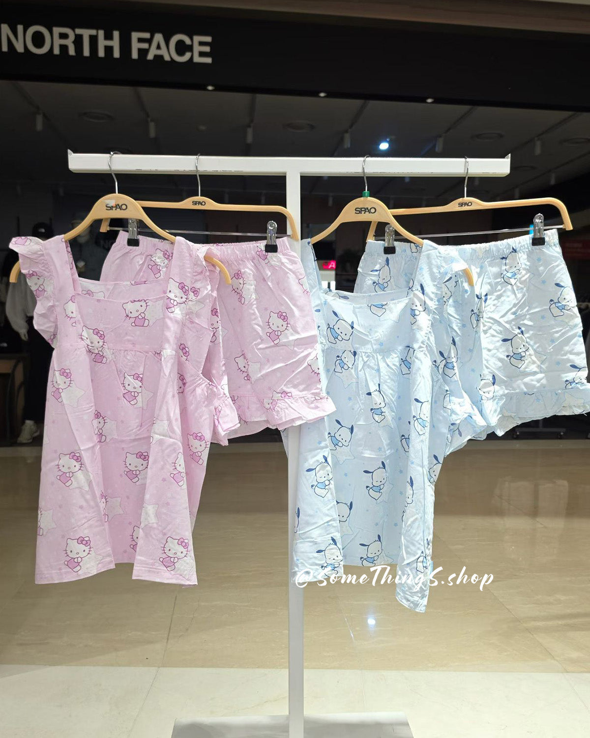 韓國 🇰🇷 SPAO x Sanrio 成人 荷葉邊無袖 女裝睡衣套裝｜Hello Kitty ⦁ Pochacco