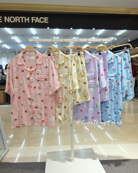 韓國 🇰🇷 SPAO x Chiikawa 夏日 西瓜系列 unisex 成人 短袖睡衣套裝