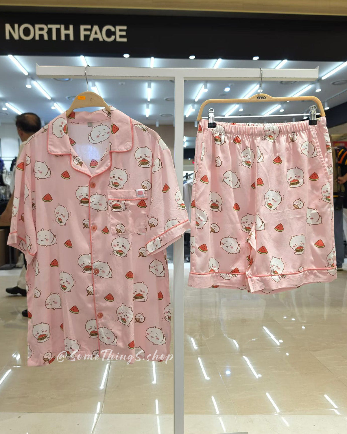 韓國 🇰🇷 SPAO x Chiikawa 夏日 西瓜系列 unisex 成人 短袖睡衣套裝