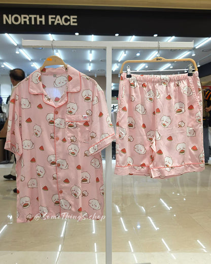 韓國 🇰🇷 SPAO x Chiikawa 夏日 西瓜系列 unisex 成人 短袖睡衣套裝