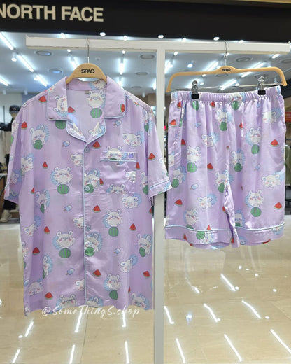 韓國 🇰🇷 SPAO x Chiikawa 夏日 西瓜系列 unisex 成人 短袖睡衣套裝