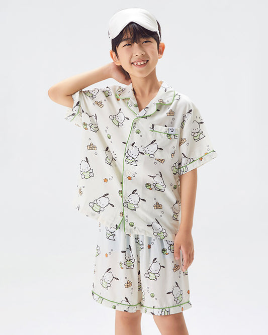 韓國 🇰🇷 SPAO Kid x Sanrio Unisex 兒童短袖睡衣套裝｜PC狗 Pochacco
