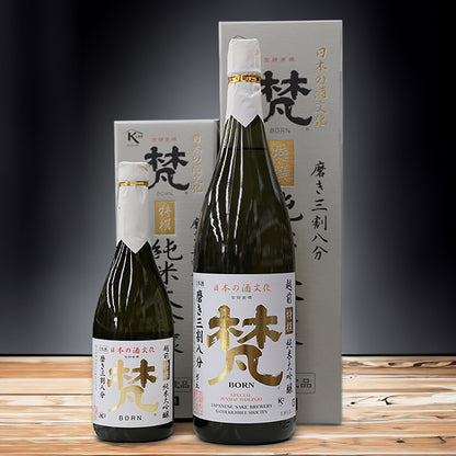 日本 Born 梵 • 經典 三割八分 38 特撰純米大吟釀清酒  [禮盒裝]  720ml / 1800ml｜日航JAL國內航線 頭等艙清酒