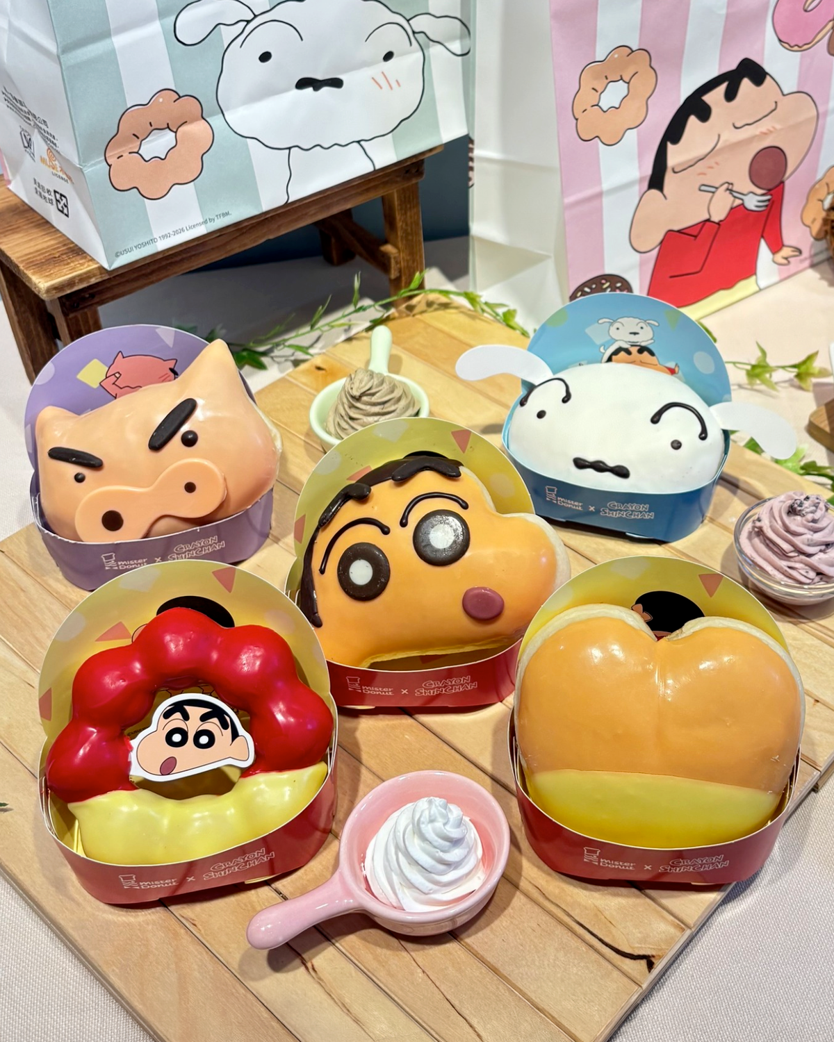 冷凍 ❄ 急凍食品｜台灣直送 🇹🇭 Mister Donut 𝐱 蠟筆小新 冬甩 🍩【 期間限定 】