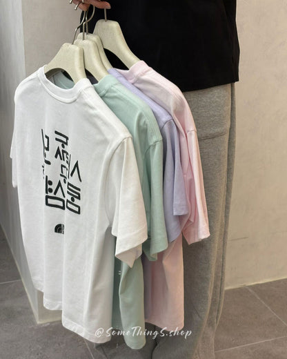 韓國 🇰🇷 The North Face TNF White Label 古韓文 100%純棉 短袖圓領 Tee