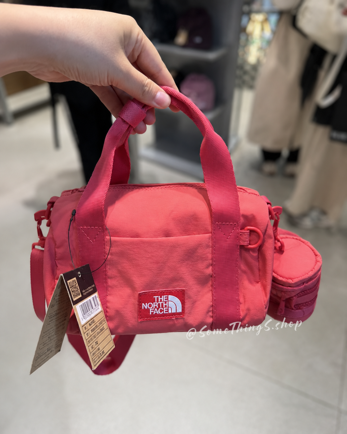 韓國 🇰🇷 The North Face TNF Breeze Roll 2-way bag set｜手提／斜孭 圓筒袋 + 同款 mini pouch