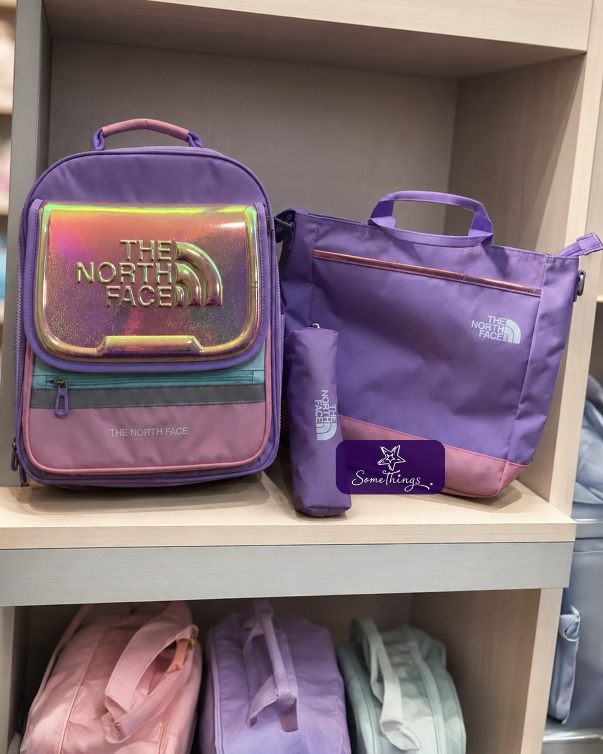 韓國 🇰🇷 The North Face TNF Kids Preppy Air 輕便 護脊書包 3件套 （背囊 + 手提袋 + 筆袋）｜4 colors