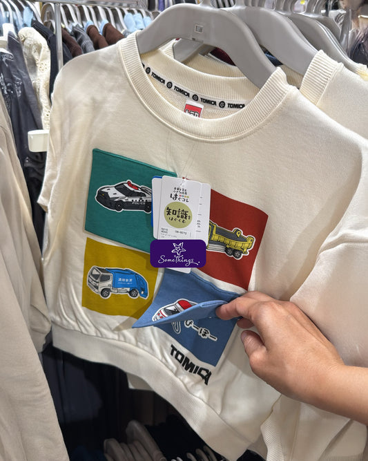 日本 🇯🇵 童裝品牌 Birthday x TOMICA 4-panel pattern 兒童 長袖衛衣