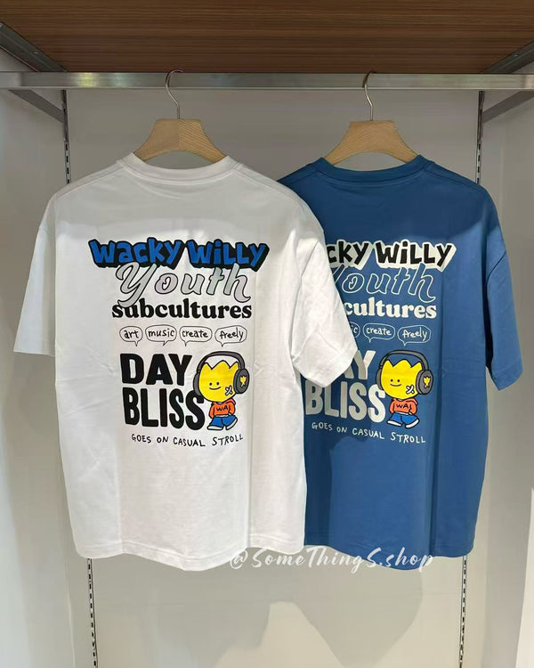 韓國🇰🇷 Wacky Willy Kiki Music Unisex Oversize 純棉短袖 Tee