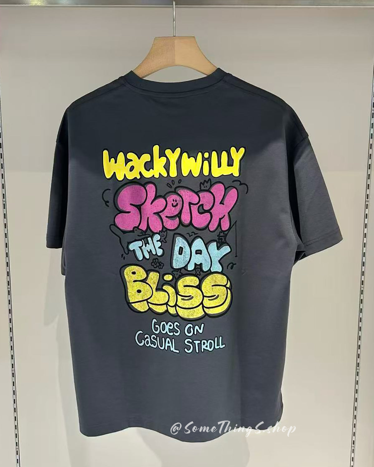 韓國🇰🇷 Wacky Willy Color Typo Graphic Unisex Oversized 短袖 Tee
