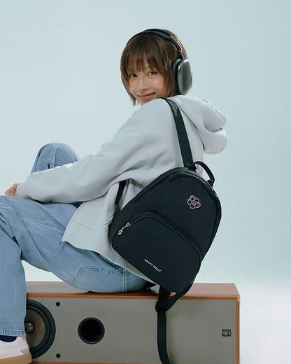 韓國 🇰🇷 Wacky Willy Lily Daily Mini Backpack 小花刺繡迷你背囊