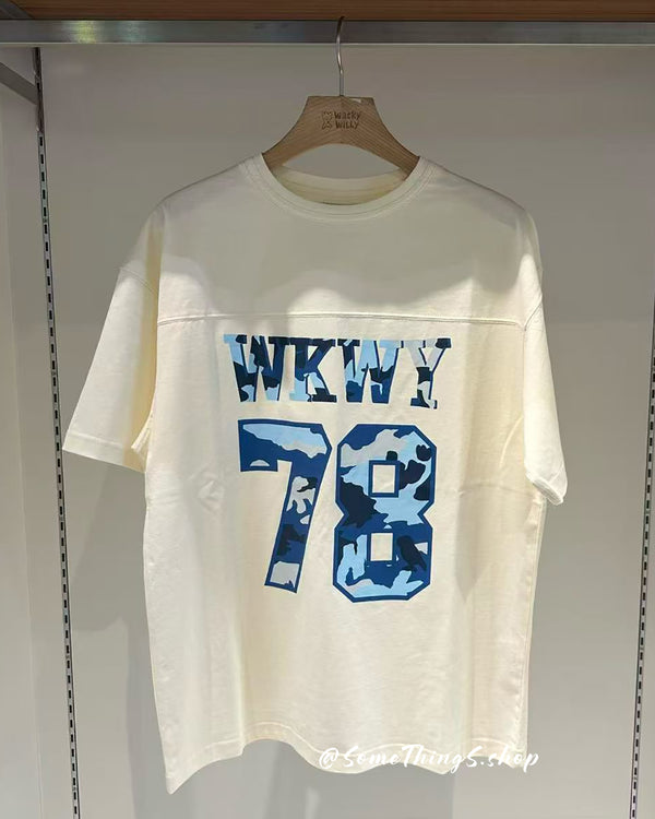 韓國 🇰🇷 Wacky Willy Panel Typo Rugby Tee 字母 Unisex Oversize 100% 純棉短袖 Tee