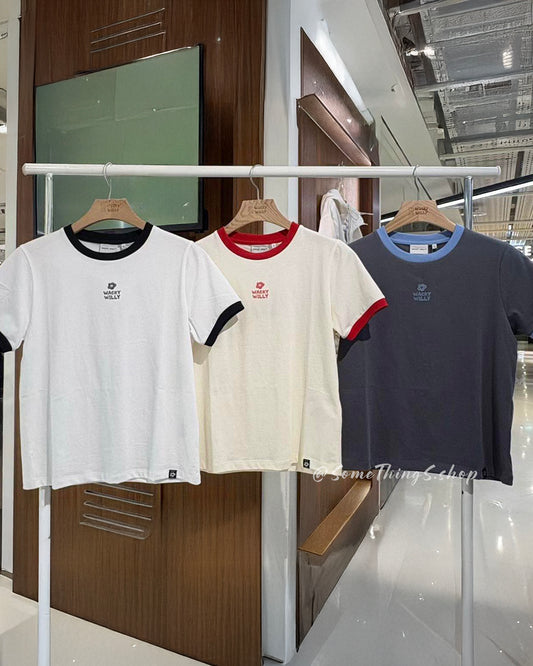 韓國🇰🇷 Wacky Willy 經典滾邊 短版短袖女裝 tee