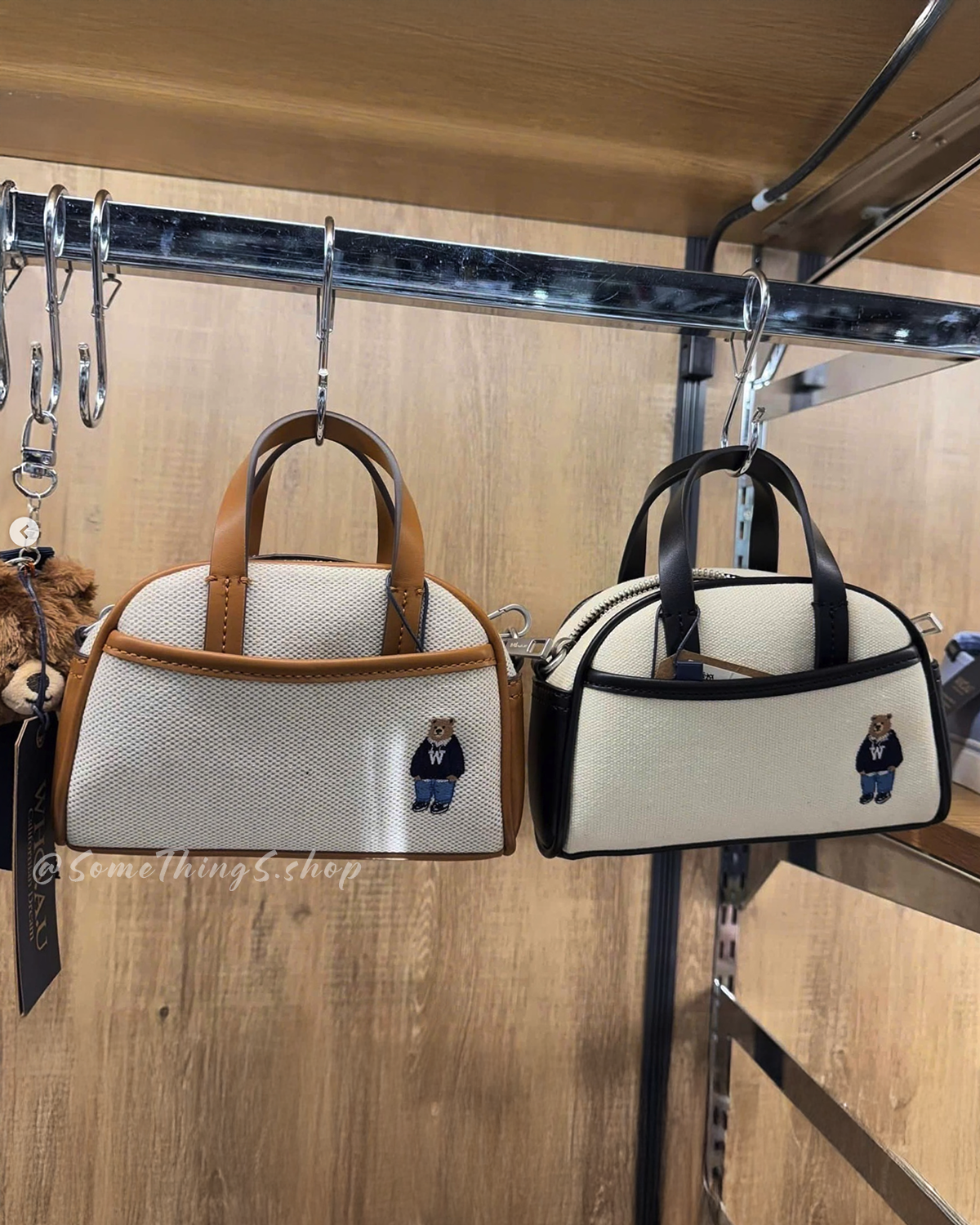 韓國 🇰🇷 WHO.A.U Steve Canvas Mini 2-Way Tote Bag｜手提 ⦁ 斜孭袋