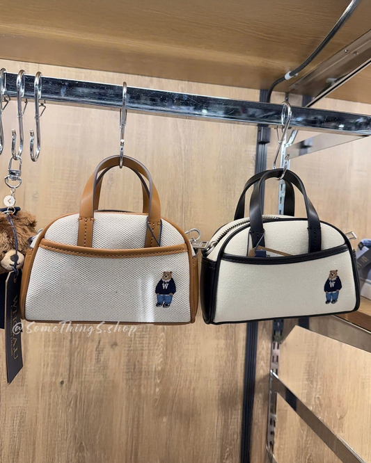 韓國 🇰🇷 WHO.A.U Steve Canvas Mini 2-Way Tote Bag｜手提 ⦁ 斜孭袋