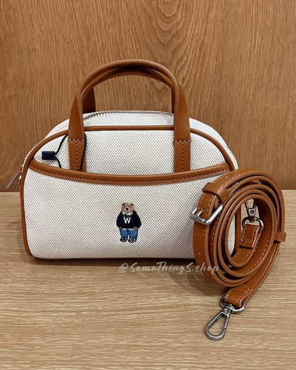 韓國 🇰🇷 WHO.A.U Steve Canvas Mini 2-Way Tote Bag｜手提 ⦁ 斜孭袋
