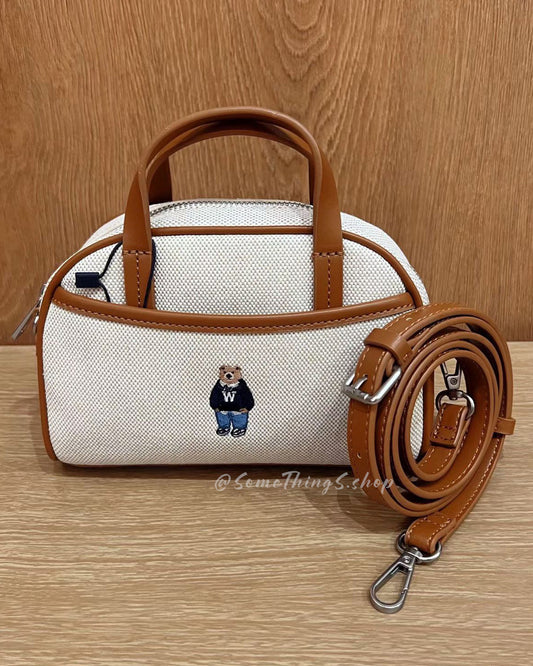韓國 🇰🇷 WHO.A.U Steve Canvas Mini 2-Way Tote Bag｜手提 ⦁ 斜孭袋
