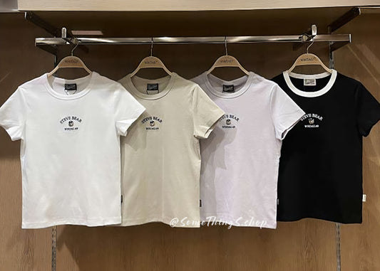 韓國 🇰🇷 WHO.A.U Steve Embroidery ShortSleeve Tee