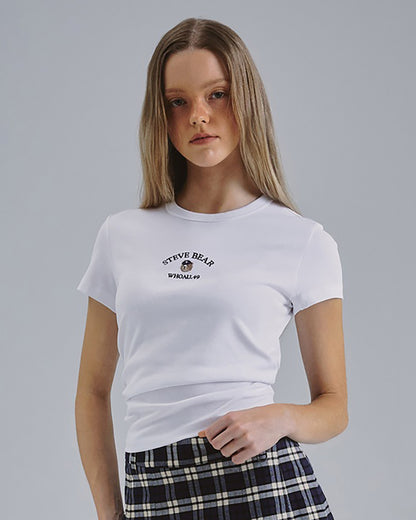 韓國 🇰🇷 WHO.A.U Steve Embroidery ShortSleeve Tee