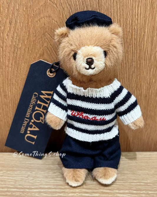 韓國 🇰🇷 WHO.A.U Steve Bear 條紋毛衣小熊掛飾